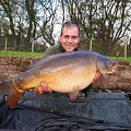 HERE IS JASON WALTERS WITH A 30LB MILLBROOK MIRROR,WELL DONE MATE GOOD ANGLING.