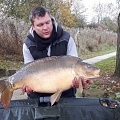 here is dan bond with a 29lb millbrook mirror, his new pb, well done dan good angling.