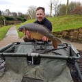 HERE IS MIKE HARRISON WITH A 26LB 10 0Z MIRROR HIS NEW (PB) CAUGHT FROM PEG (12)
